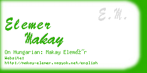 elemer makay business card